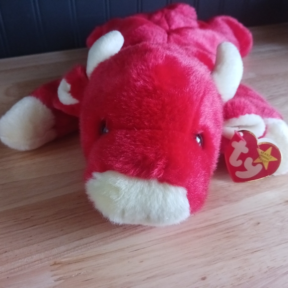 Collectible, "Snort," the Bull, Retired Ty 1996 Beanie Buddy - Picture 1 of 11